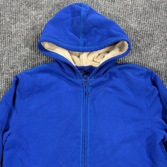 L.L. Bean Other - L.L. Bean Sherpa Lined Hoodie Kids L 14-16 Blue Full Zip Fleece Jacket